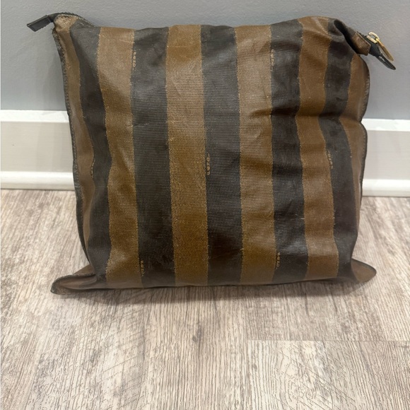 Fendi Striped Brown and Black Cosmetic Bag - Picture 2 of 12